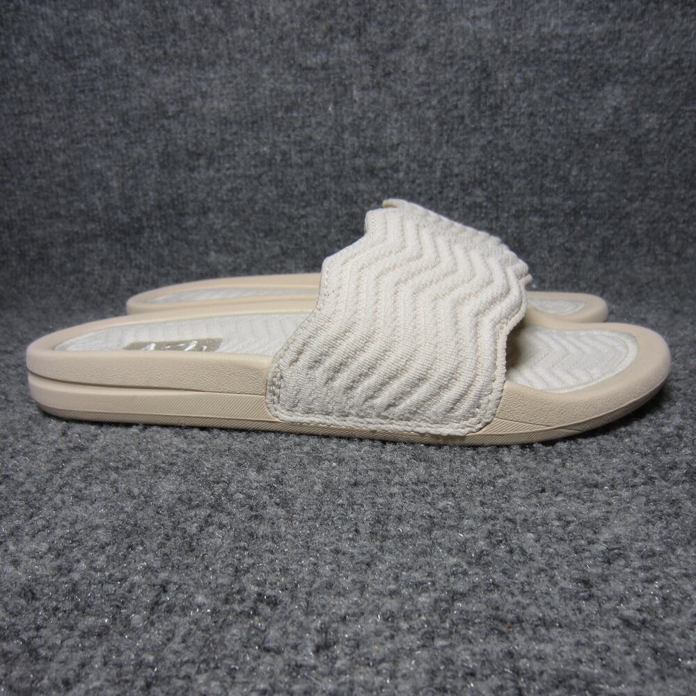 APL ZigZag Slide Sandals Womens Size 6 Beige Lightweight Comfort